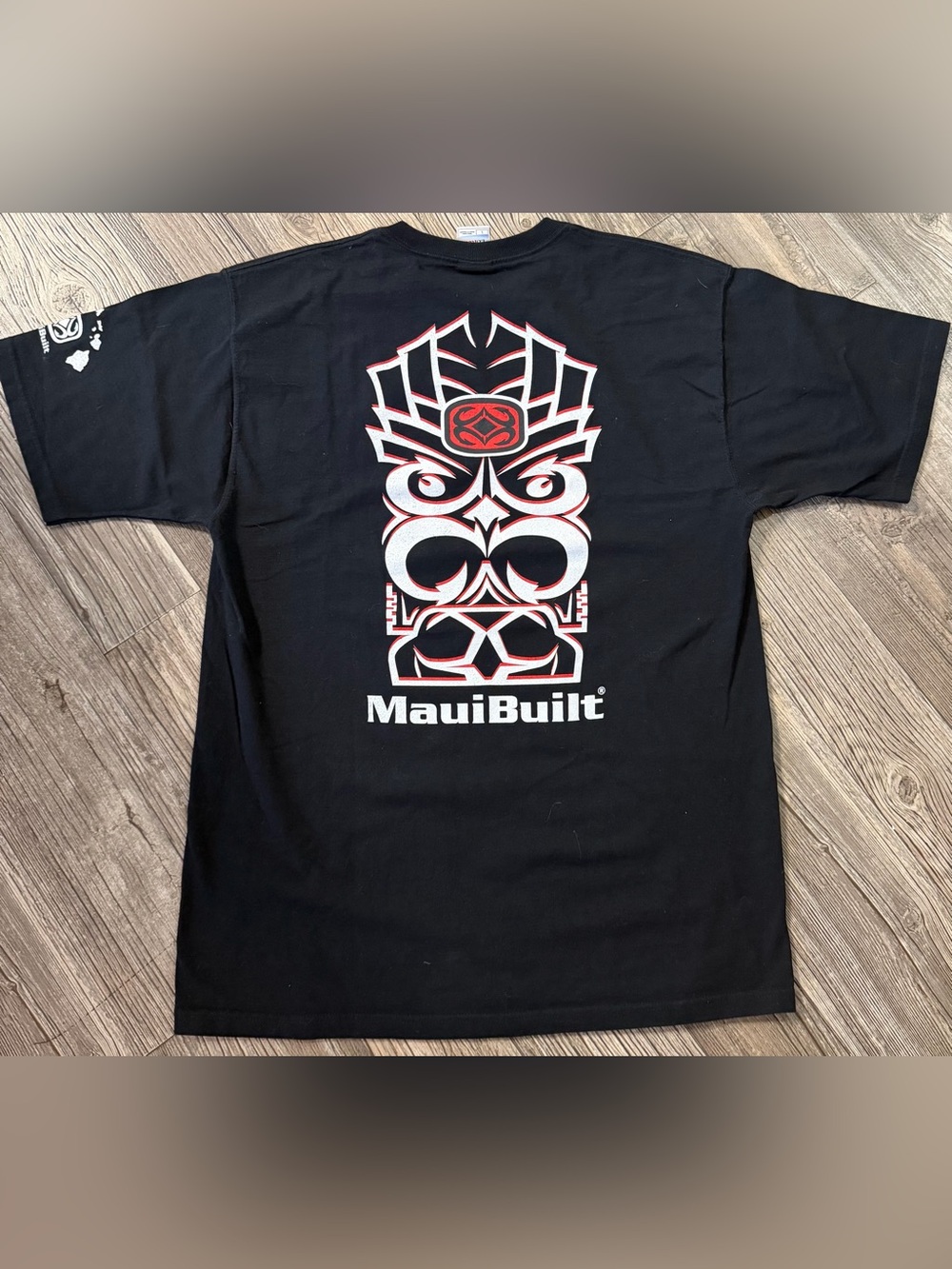 Vintage Y2K Maui Built Hawaii Tribal Surf Tee Sz L